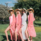 Custom Bridesmaids Beach Long Cover Ups - Long Sleeves - 