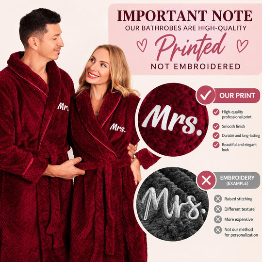 Personalized Bathrobe for Him and Her