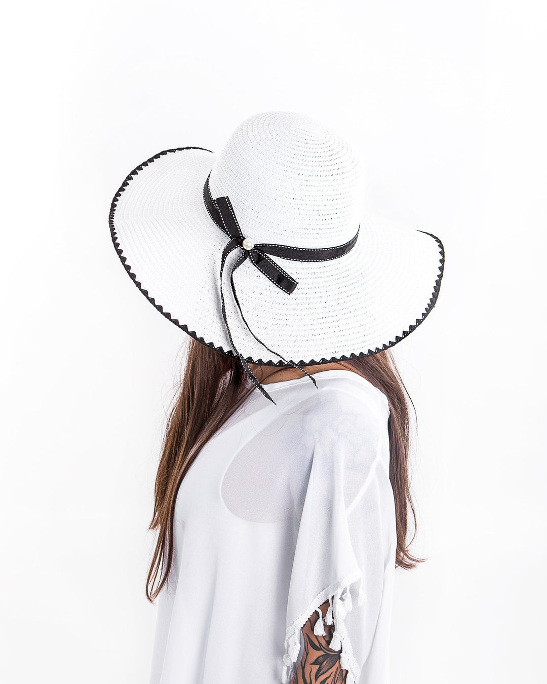 Women's Floppy Sun Hat with Pearl