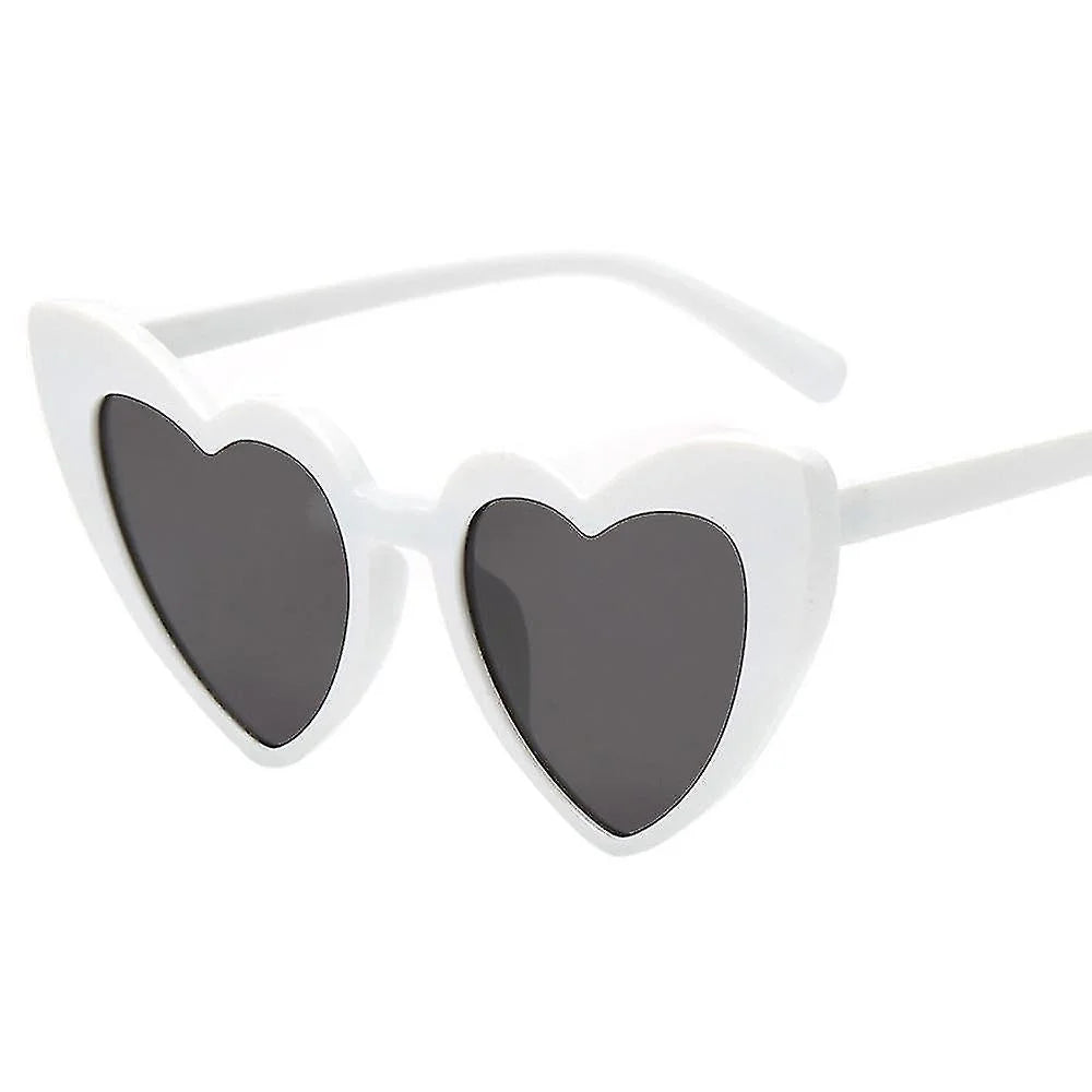 Heart Sun Glasses Barbie Style - White