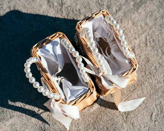 Custom  Bride Bag with Pearls Handle