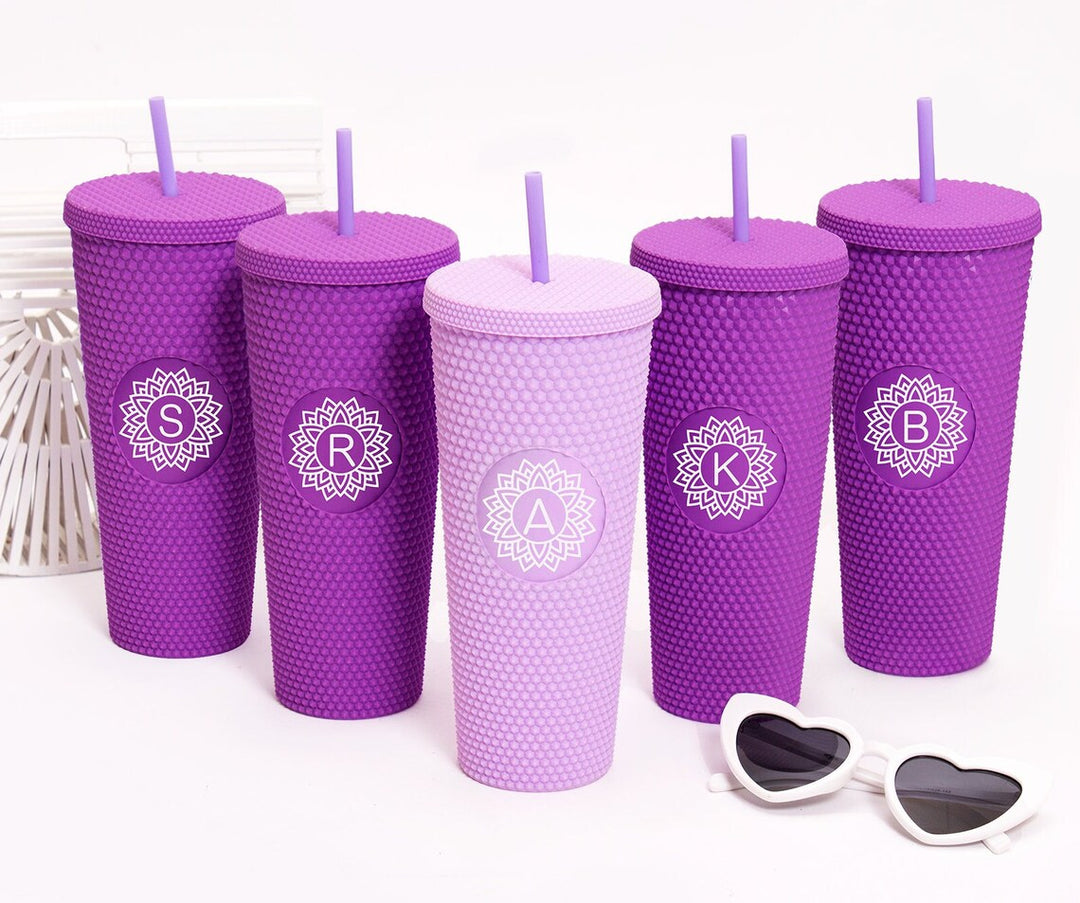 Custom Studded Tumblers for Bridesmaids