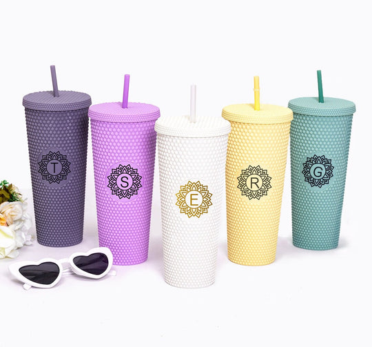 Custom Studded Tumblers for Bridesmaids