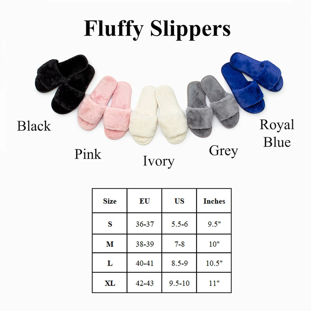 Mis Quince Custom Fluffy Slippers – Personalized Sweet 15 Birthday Slippers