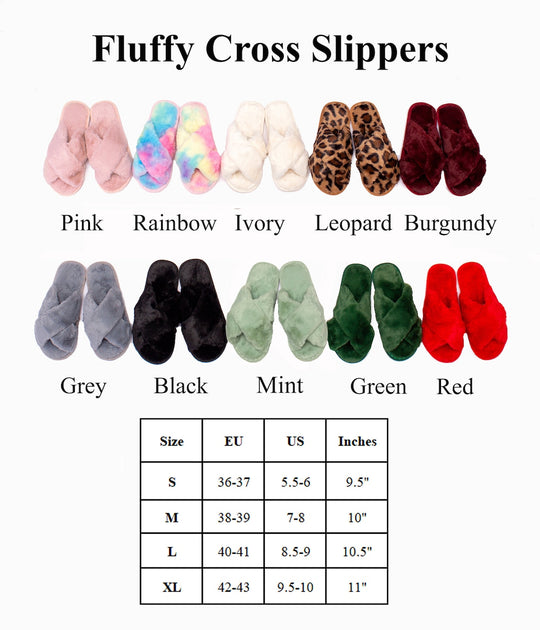 Custom Butterfly Fluffy Cross Slippers