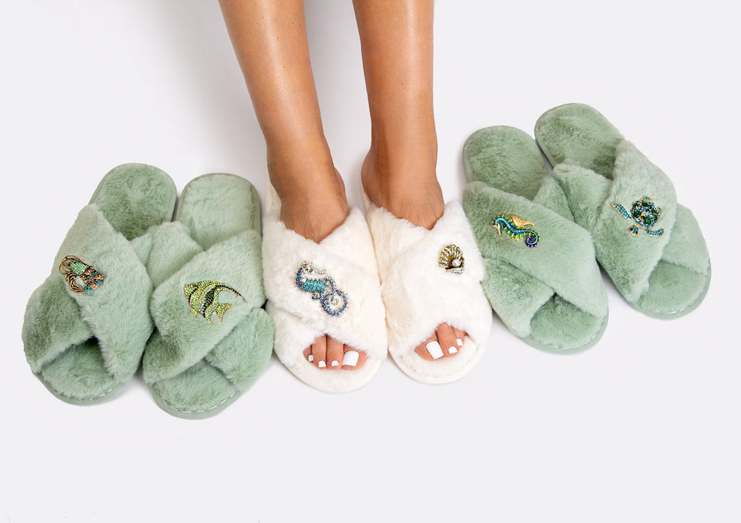 Seahorse Fluffy slippers