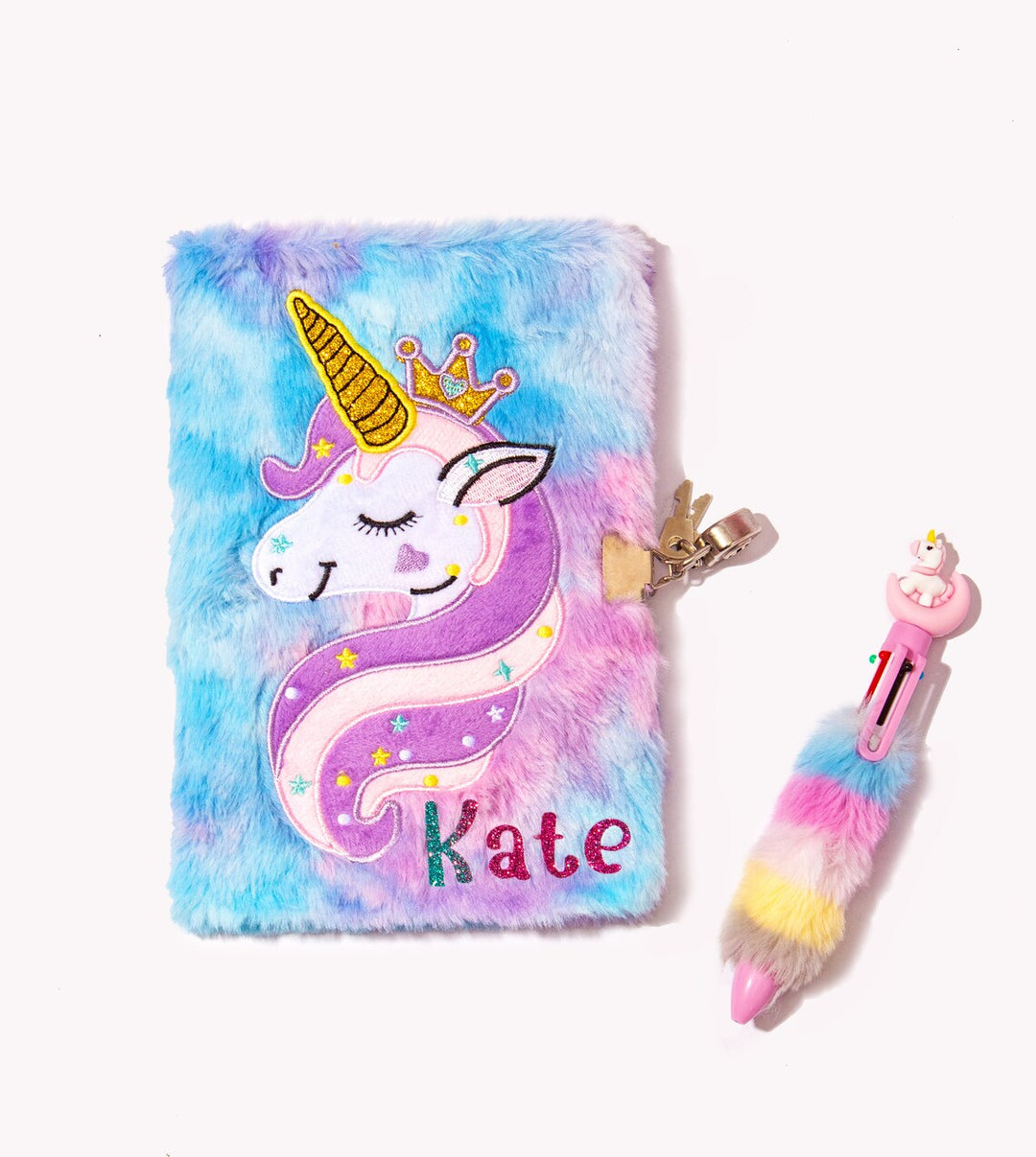 Custom Children Fluffy Soft Unicorn Diary