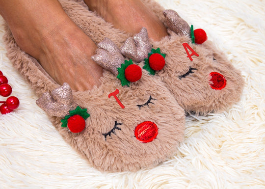 Deer Funny Christmas Custom Slippers