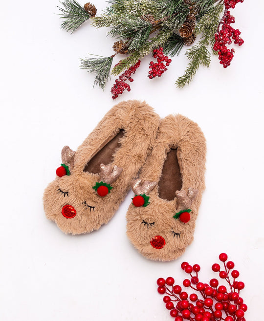 Deer Funny Christmas Custom Slippers