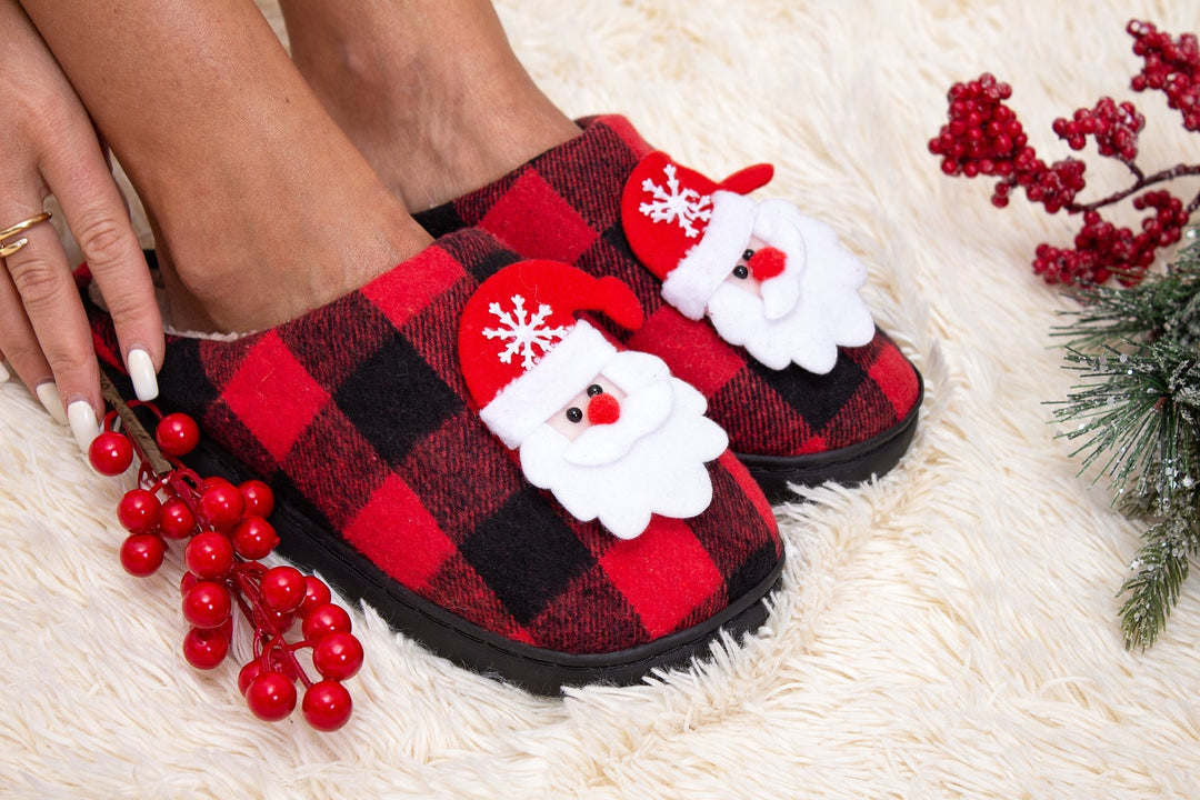 Christmas Custom Plaid Buffalo Slippers