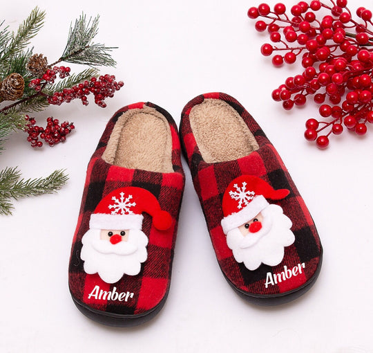 Christmas Custom Plaid Buffalo Slippers