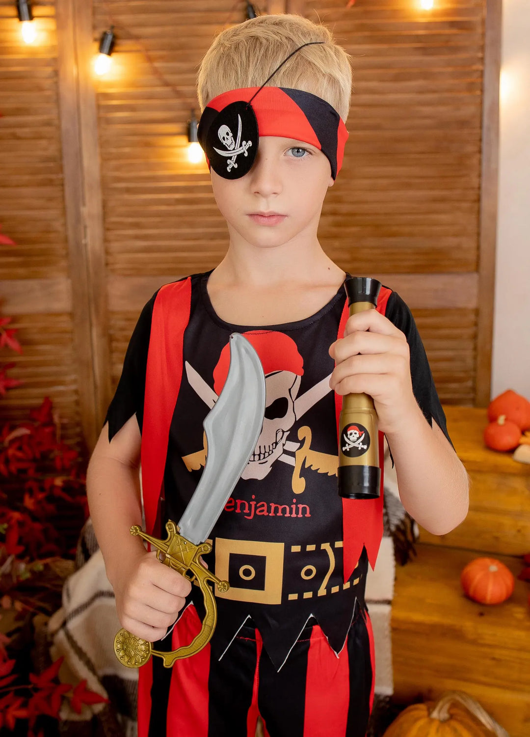 Title Kids Pirate Halloween Costume, Captain Jack Pirate Outfit for Boys