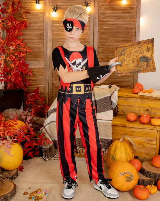 Title Kids Pirate Halloween Costume, Captain Jack Pirate Outfit for Boys