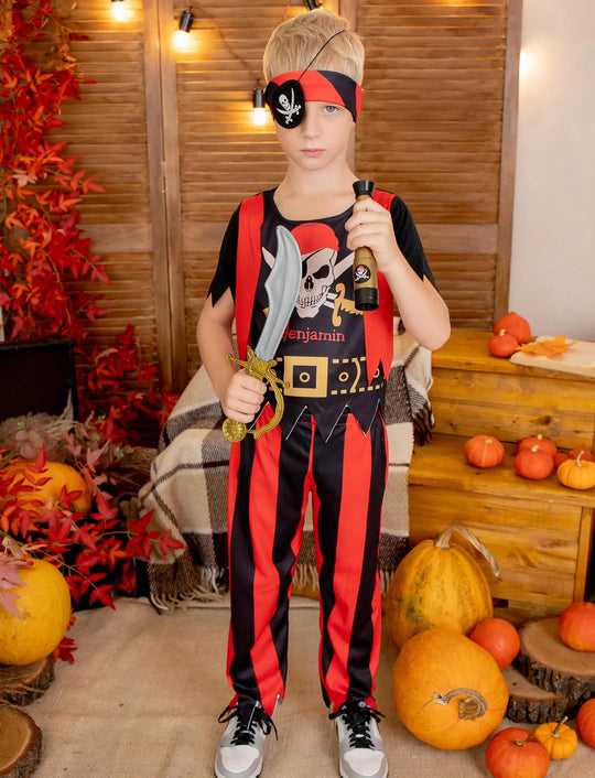 Title Kids Pirate Halloween Costume, Captain Jack Pirate Outfit for Boys
