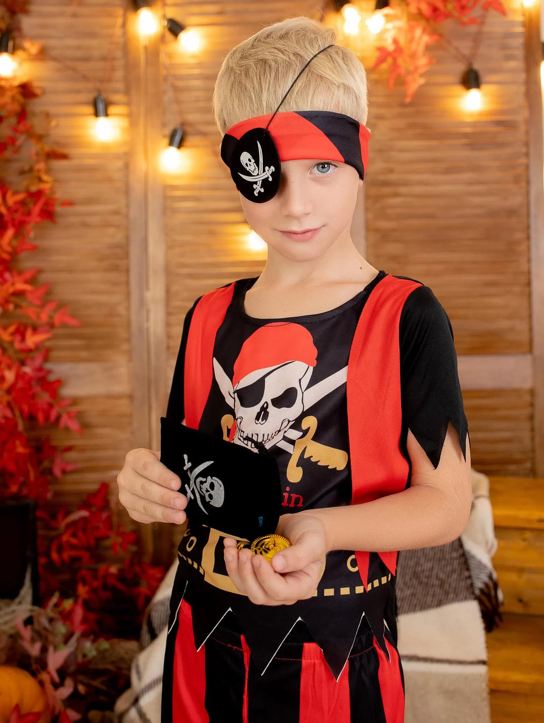 Title Kids Pirate Halloween Costume, Captain Jack Pirate Outfit for Boys