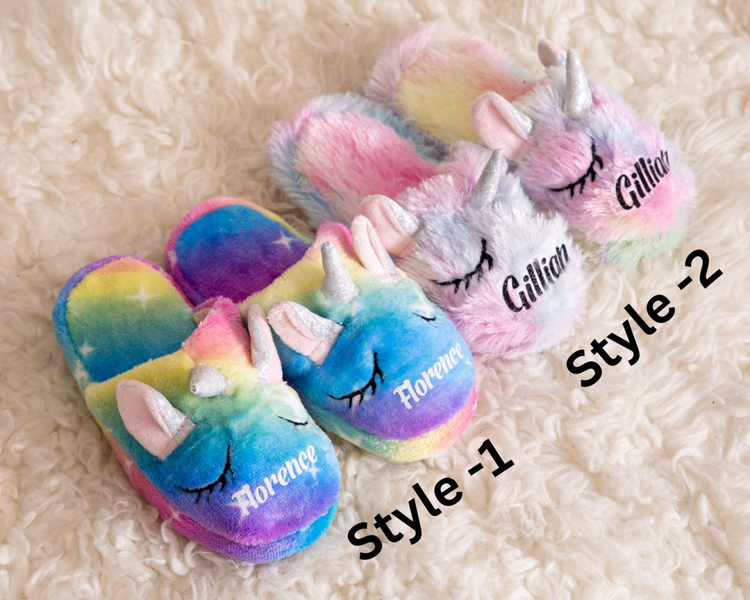 Unicorn Personalized Kids Slippers