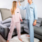 Matching Mr Mrs Plaid 100% Cotton Pajama Set Long Sleeve + 