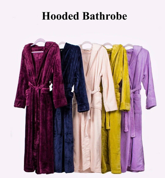 Custom Infinity Long Hooded Bathrobes