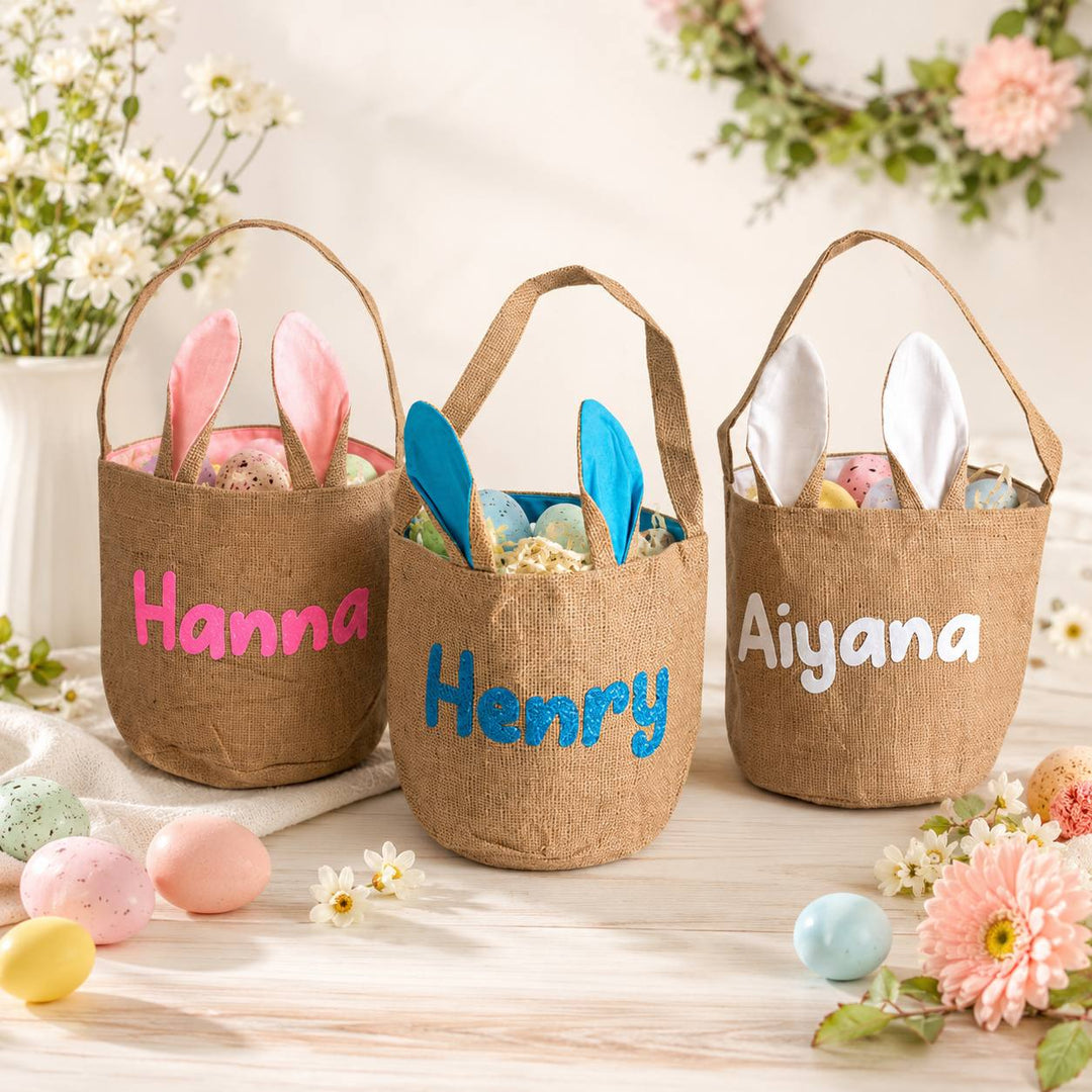 Personalized Easter Baskets for Eggs Hunting