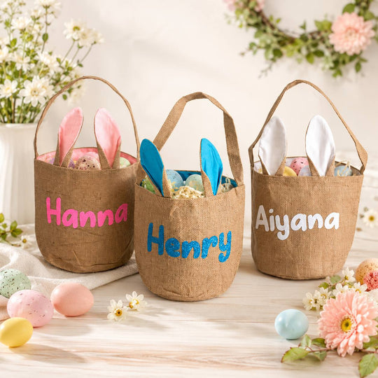 Personalized Easter Baskets for Eggs Hunting