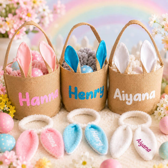 Personalized Easter Baskets for Eggs Hunting