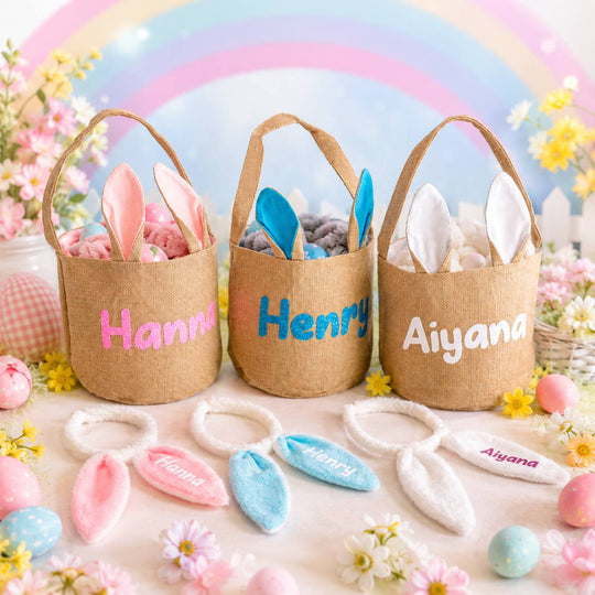 Personalized Easter Baskets for Eggs Hunting