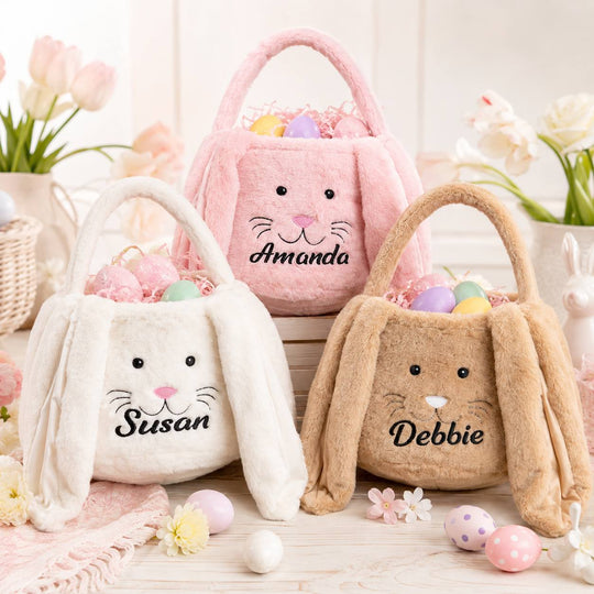 Personalized Easter Plush Bunny Basket