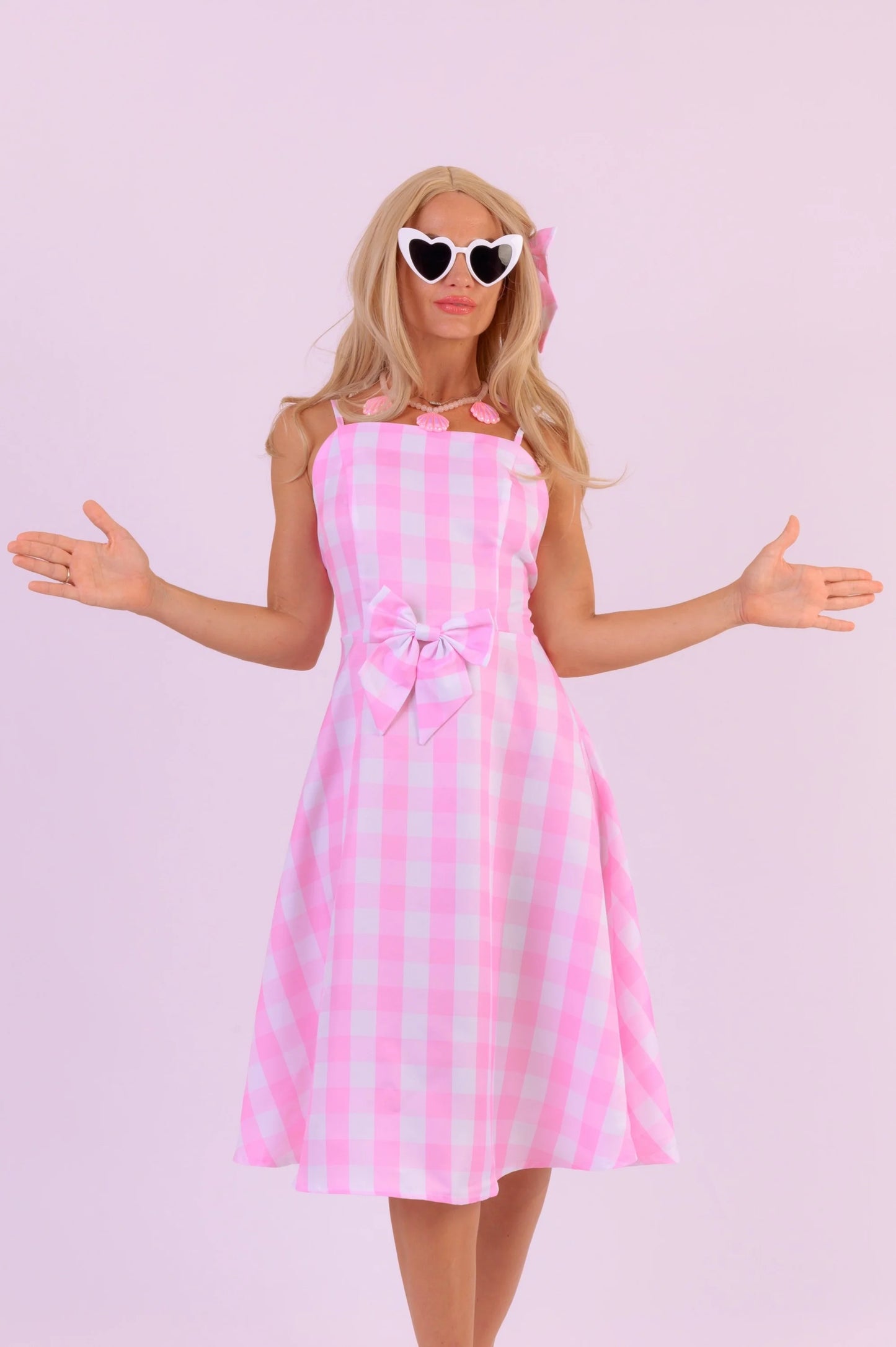 Plaid Barbie Pink Dress Set Movie Outfit