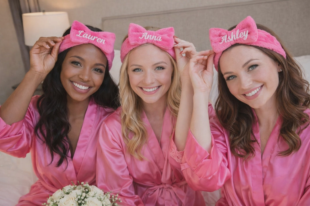 Custom Bridesmaid Soft Headbands with Bow