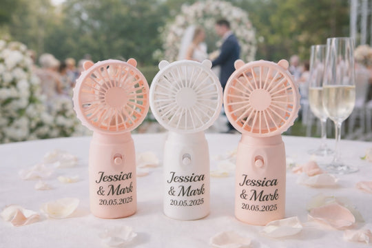 Custom Wedding Mini Fans – Personalized Hand Fans for Guests & Bridal Party