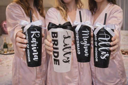 Customized Bridesmaids Plastic Tumblers