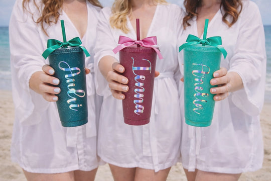 Customized Bridesmaids Plastic Tumblers