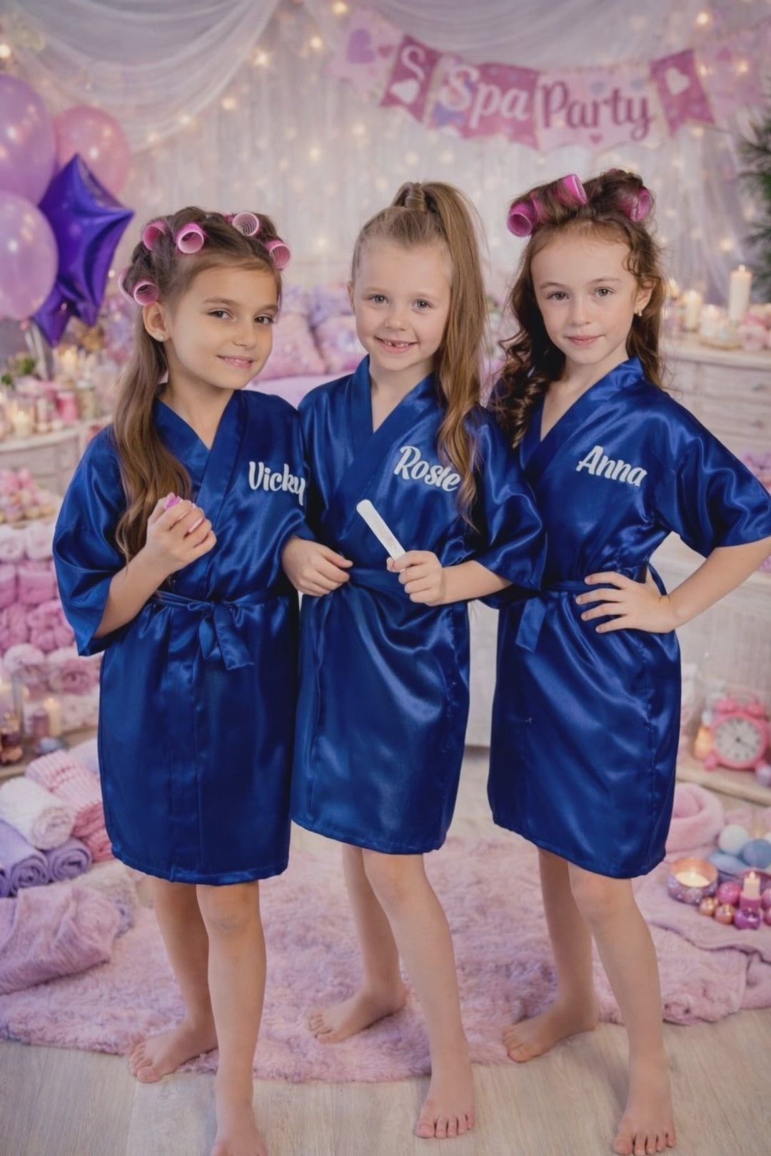 Spa Party Custom Satin Robes for Girls
