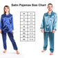 Set of 6 Satin Pajama Sets Long Sleeves +Pants