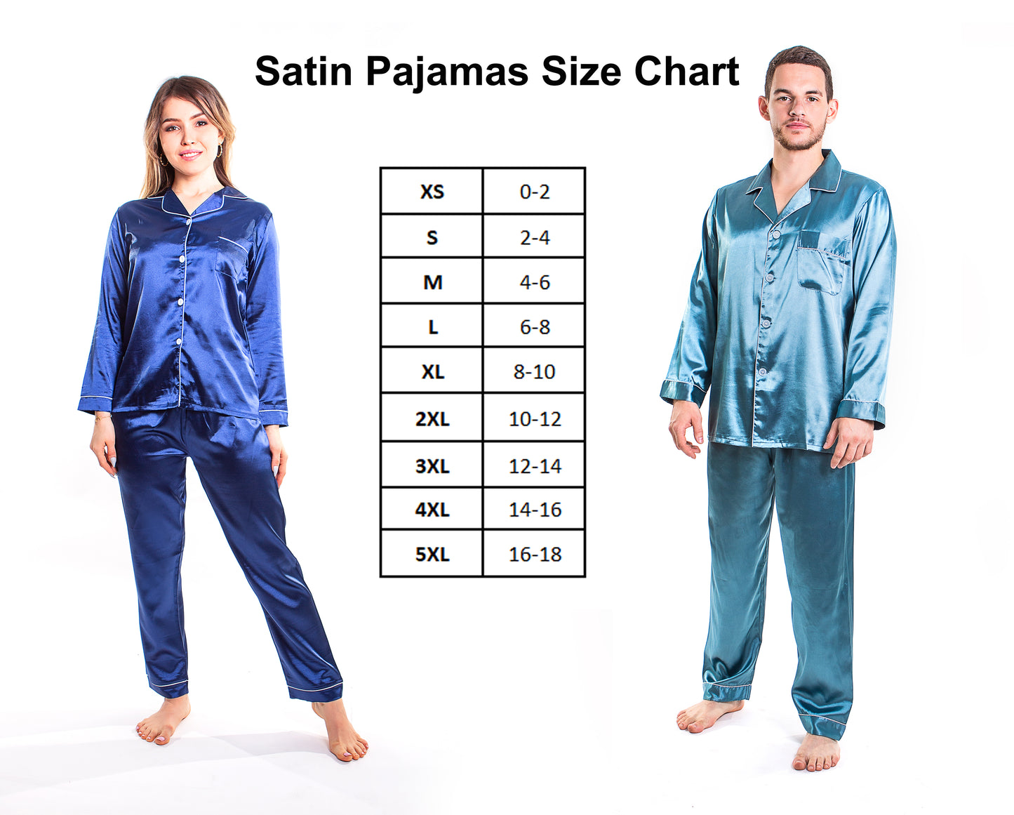 Set of 8 Satin Pajama Sets Long Sleeves +Pants