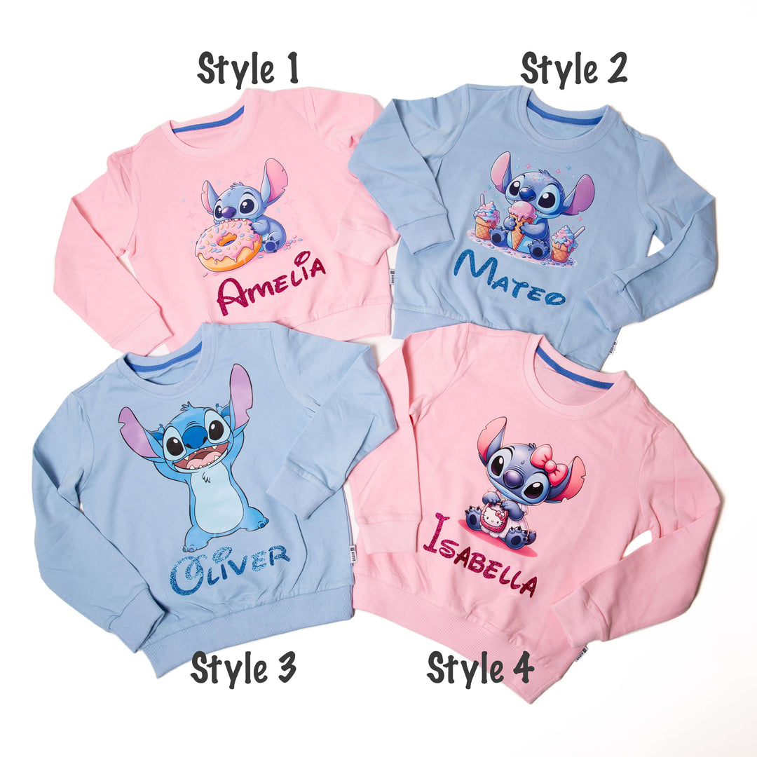 Personalized Kids Long Sleeve Shirt – Custom Name Cute Cotton Sweatshirt for Girls & Boys