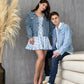 Mr and Mrs Custom Denim Jackets for Groom and Bride - pearls jacket autumn