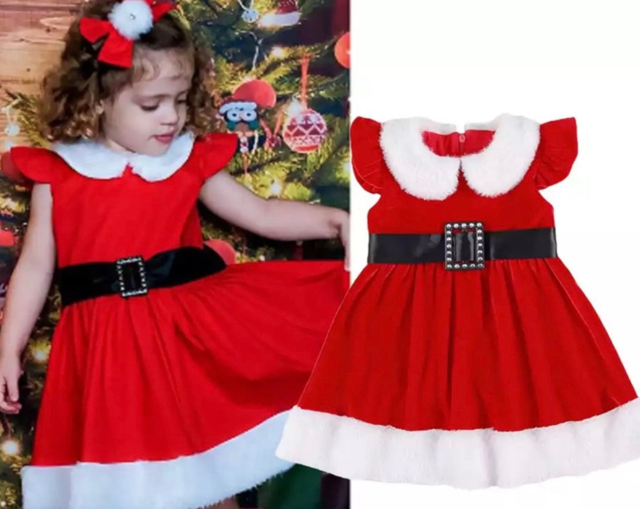 Girl Santa Claus Red Velvet Dress for Christmas, Miss Santa Deluxe  Christmas Costume for Kids, Baby Santa Costume, Santa Outfit for Children -  Etsy