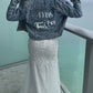 Bridal Mrs Denim Jacket with Pearls