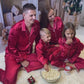 Xmas Satin Customized Family Matching Pajamas L+L