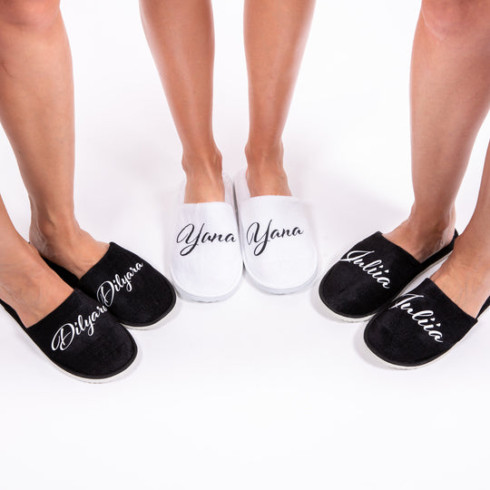 Bridesmaids Custom Closed Toe Slippers