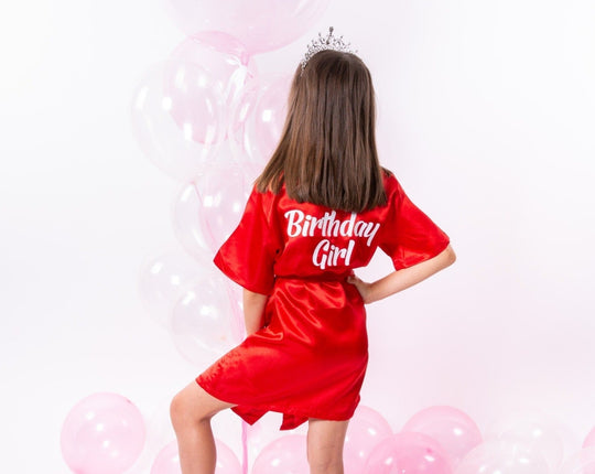 Birthday Girl and Her Squad Satin Customized Robes- Script