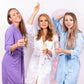 Bridal shower Custom Waffled knit robes - alfresco