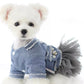Custom Denim Pearl Jacket For Small Dogs