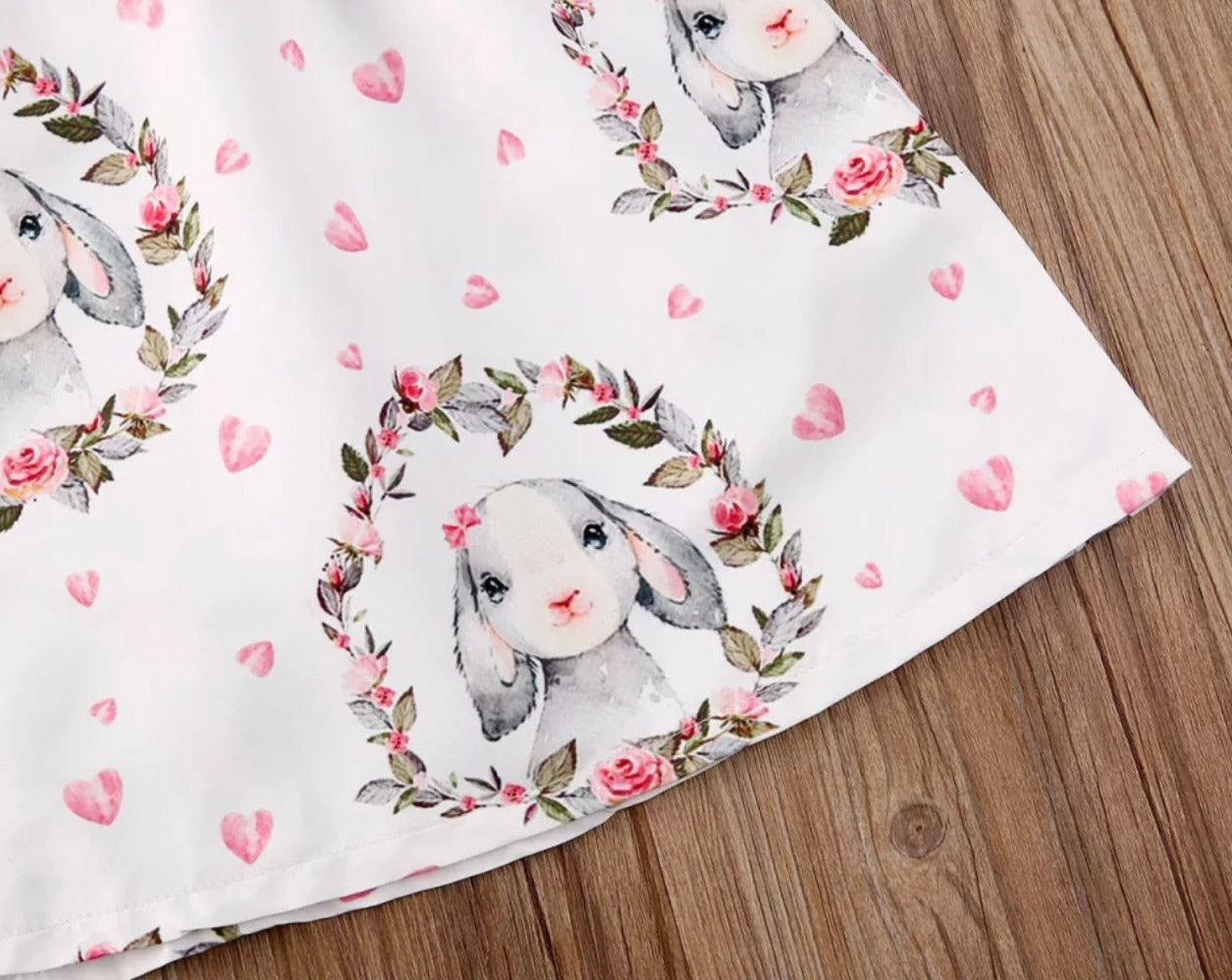 Baby Girl Custom Dress Bunny Print