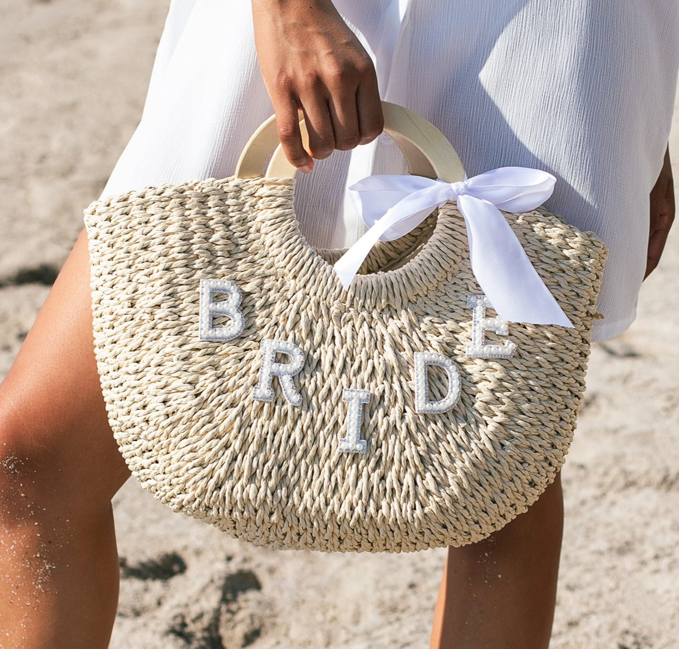 Bride straw Beach Bag Mrs Bag