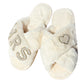 Bridal Gift Set Mrs+Your Initial Slippers & "Bride" Make Up Bag