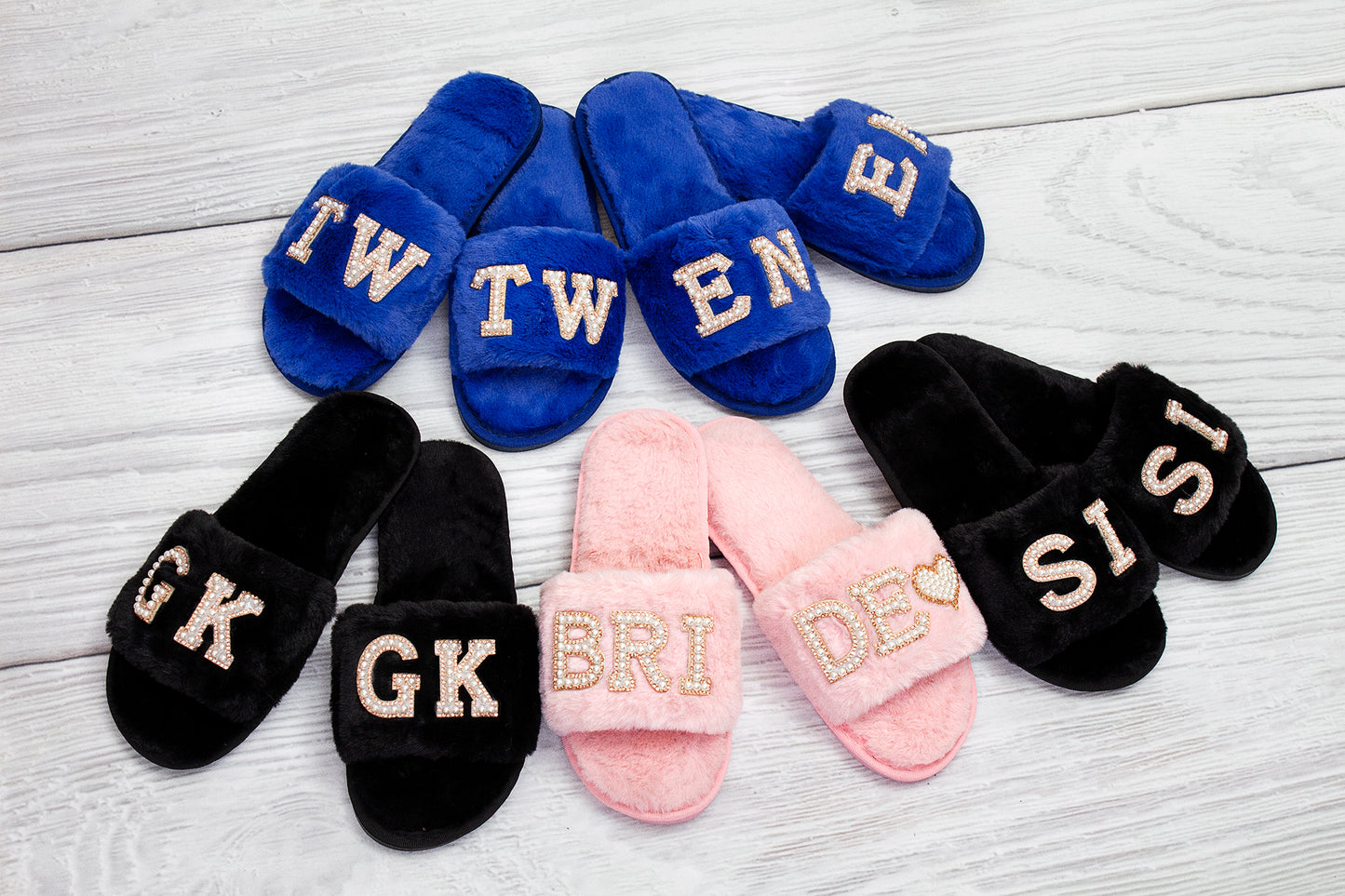 I DO CREW Custom Fluffy Slippers