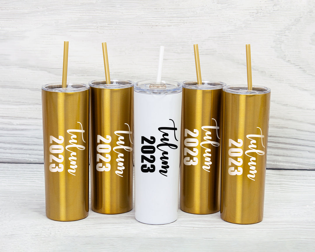 Bachelorette Custom Skinny Metallic Tumblers