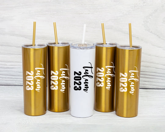 Bachelorette Custom Skinny Metallic Tumblers